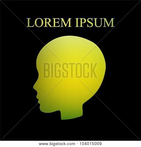 Head Silhouette. Blurred Design. Vector