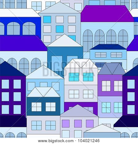 Seamless Building Background. Stock Vector