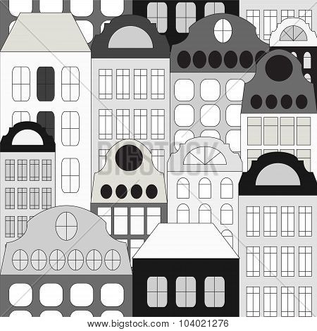 Seamless Building Background. Stock Vector