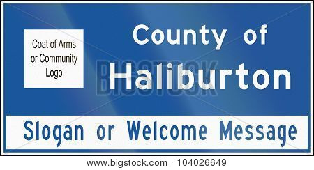 County Name Sign In Ontario - Canada