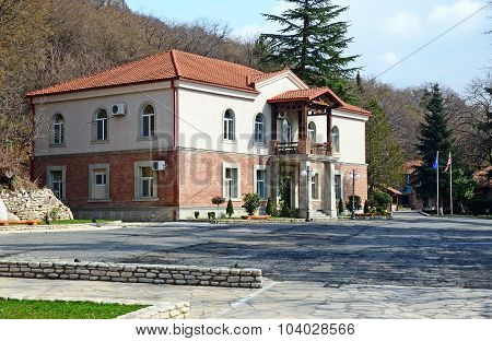 Kakheti, Georgia-March,3 2015: Hareba Winery - office building in Kakheti Region, Georgia