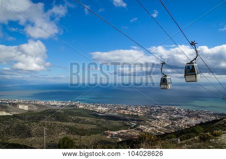 Cableway At Benalmadena, Andalusia, Spain