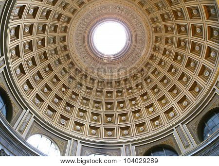 Interiors And Details Of The Vatican Museum, Vatican City