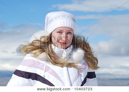vrouw snowboarder