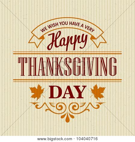 Typographic Thanksgiving Design. Vector illustration