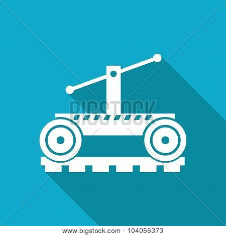 Vetor color flat trolley icon. Epswhite flat0