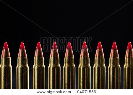 Top croped cartridges ranked with red tip