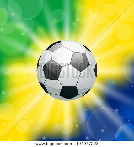 Background with soccer ball, for Brazil 2014