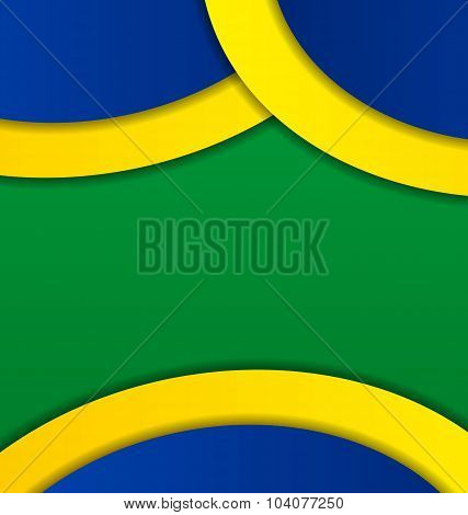 Abstract background in Brazil flag colors