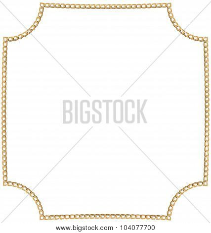 Jewelry Golden Chain of Abstract Shape