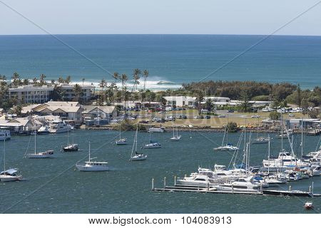 Luxurious Boats Anchored In The Marina