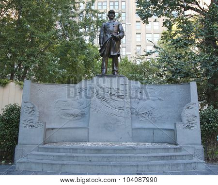 The Admiral Farragut Monument at Madison Square Park in New York