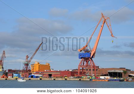 Port Of Goteborg In Sweden