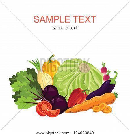 Set of vegetables.