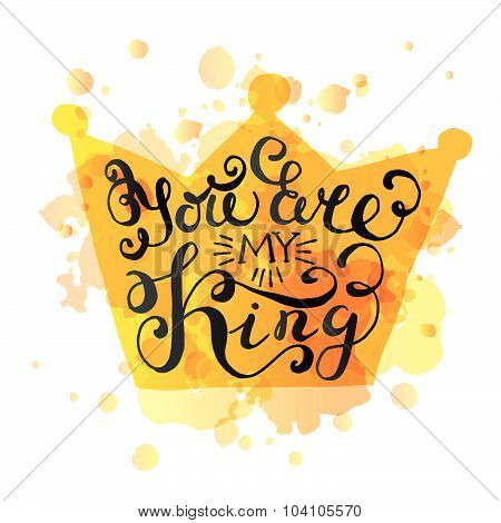 Crown With Hand Drawn Typography Poster