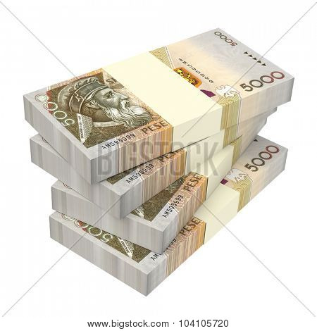 Albanian money isolated on white background. Computer generated 3D photo rendering.