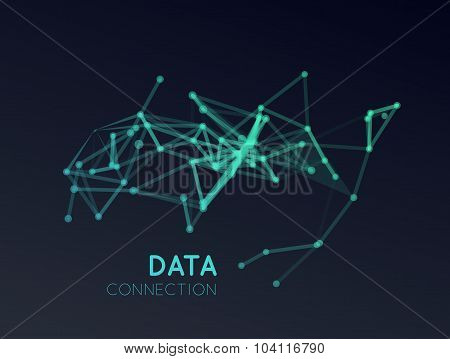 Abstract network connection background