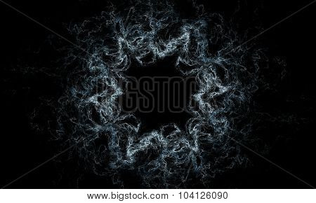 Abstract fractal illustration of a glowing pattern