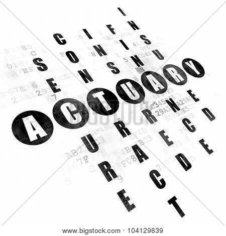 Insurance concept: Actuary in Crossword Puzzle