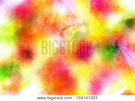 Original Colorful Liight Grunge Background. Beautiful Summer Colors. Warm Yellow, Green, Red, Orange