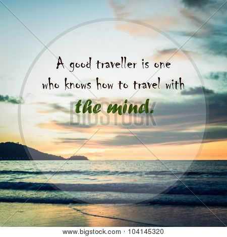 Meaningful Quote On Blurred Seascape Background