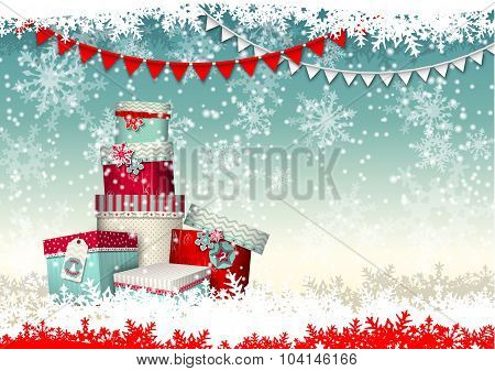 christmas greeting card, illustration
