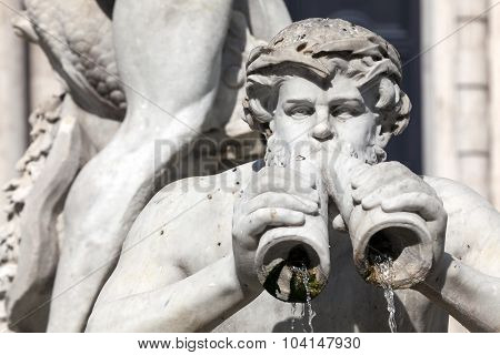 Fontana Del Moro, Piazza Navona, Rome, Italy