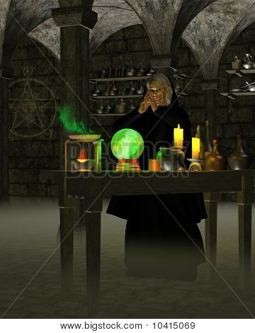 Alchemist oder Assistenten im Labor