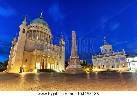 St. Nicholas Church And Old City Hall In Potsdam