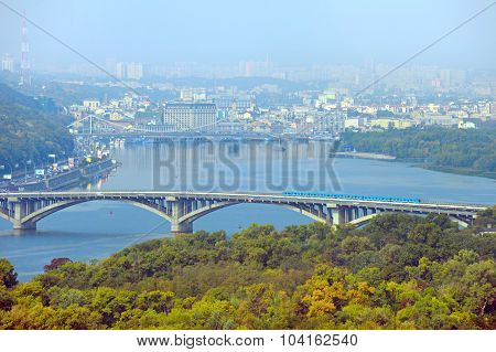 Metro Bridge. Kyiv, Ukraine