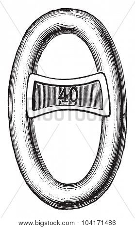 Reinforcement mesh, vintage engraved illustration. Industrial encyclopedia E.-O. Lami - 1875.