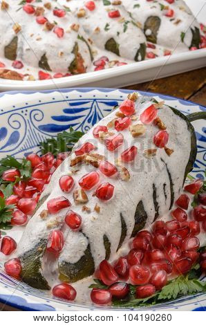 Chiles En Nogada Mexican Food