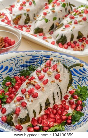 Chiles En Nogada Mexican Food