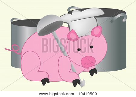 Pig with ladle
