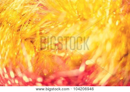 Soft golden Christmas lights - festive bokeh background.