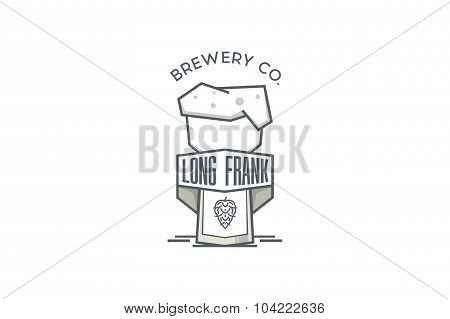 Beer logo and sign. Stock vector.