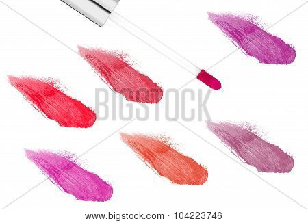 Pink Lipgloss Isolated On White