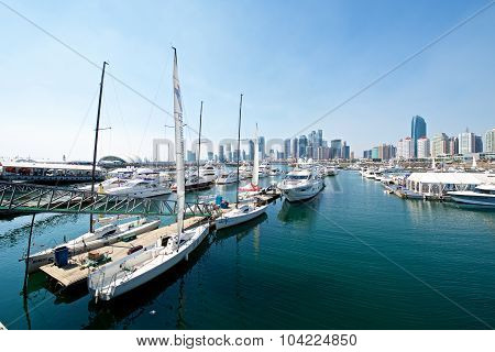 Beautiful Harbor Skyline Of Qingdao