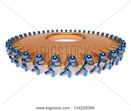 Business Process Gear Wheel Human Resources Partnership Men