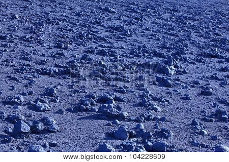 Azores Blue Volcanic Landscape In Faial Island. Ponta Dos Capelinhos