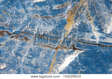 Sky Through A Piece Of Ice