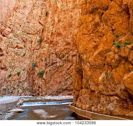 In Todra Gorge Morocco Africa And River