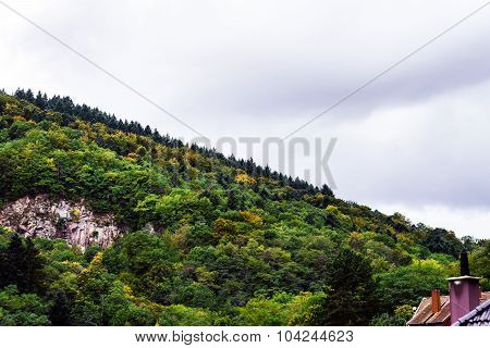 Beautiful Colorized Autumn Hills In Alsace