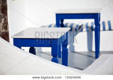 Zobrazení tabulky na Santorini