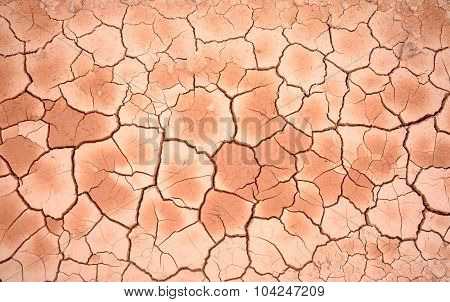 Cracked dry soil