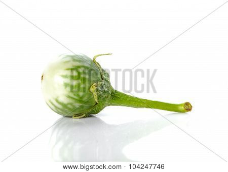 Eggplant On White Background.