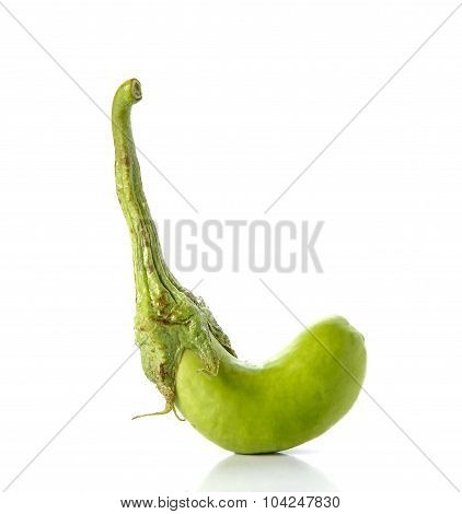 Eggplant On White Background.