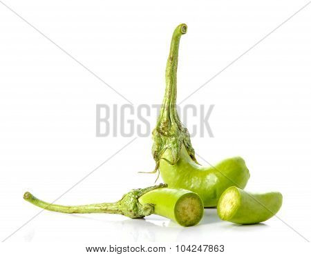 Eggplant On White Background.