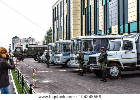 police against protesters