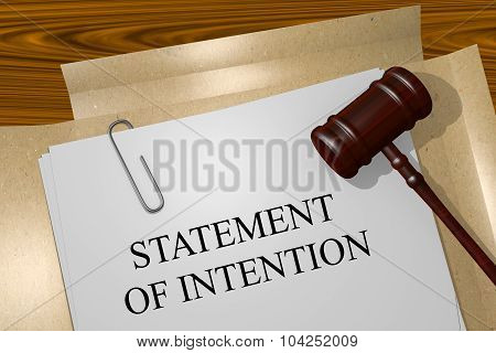 Statement Of Intention Concept